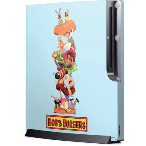 Bobs Burgers Stacked Playstation 3 & PS3 Slim Skin