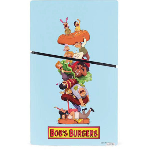Bobs Burgers Stacked PS5 Slim Digital Edition Console Skin