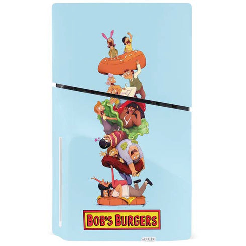 Bobs Burgers Stacked PS5 Slim Disk Bundle Skin