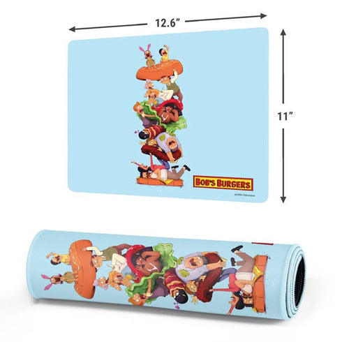 Bobs Burgers Stacked Gaming Mouse Pad