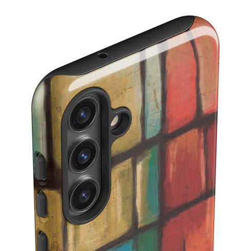 Stained Glass Galaxy S25 Impact Case