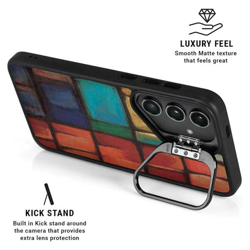 Stained Glass Galaxy S25 Kickstand Case