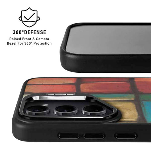 Stained Glass Galaxy S25 Kickstand Case