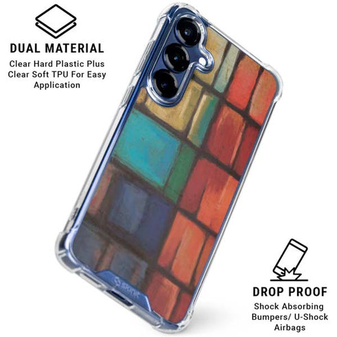 Stained Glass Galaxy S25 Clear Case