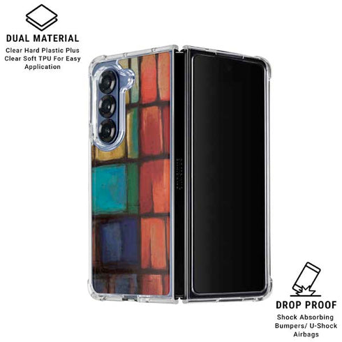 Stained Glass Galaxy Z Fold6 Clear Case