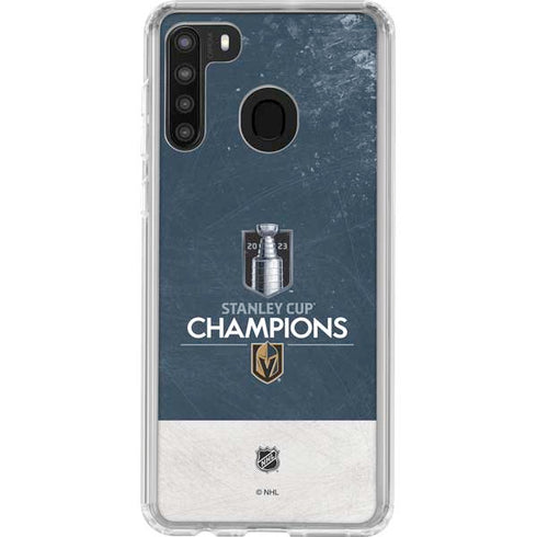 NHL Stanley Cup Champions 2023: Vegas Golden Knights Galaxy A21 Clear Case