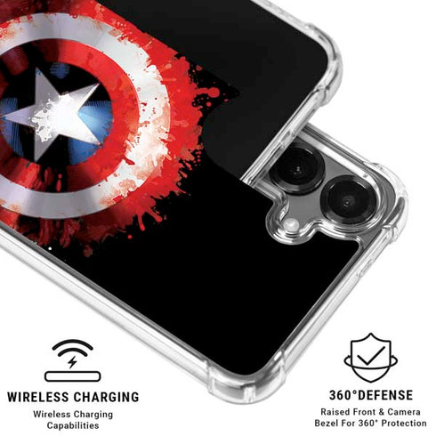 Marvel Captain America Star Shield Galaxy S26 Clear Case