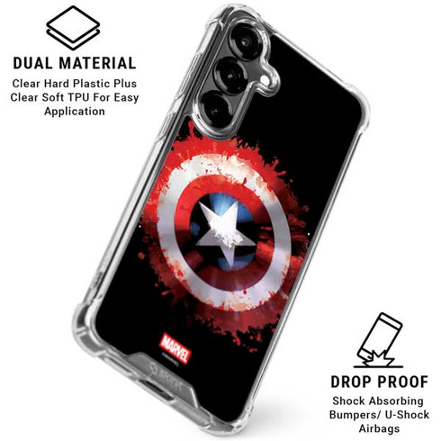 Marvel Captain America Star Shield Galaxy S26 Clear Case