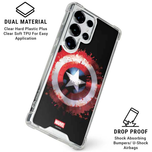 Marvel Captain America Star Shield Galaxy S26 Ultra Clear Case