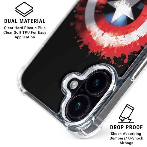 Marvel Captain America Star Shield iPhone 16 Plus MagSafe Case