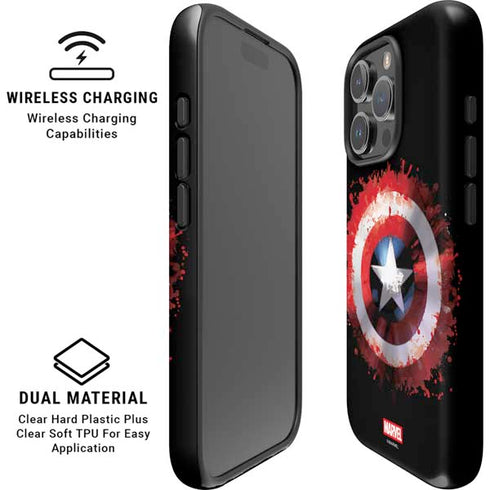 Marvel Captain America Star Shield iPhone 16 Pro Max Magsafe Impact Case