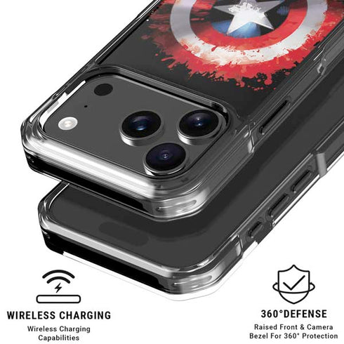 Marvel Captain America Star Shield iPhone 17 Pro Clear Case