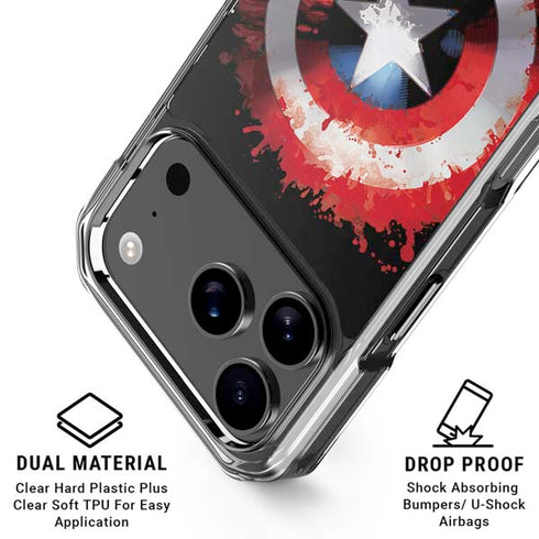 Marvel Captain America Star Shield iPhone 17 Pro Max Clear Case