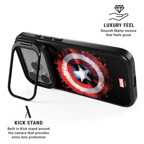 Marvel Captain America Star Shield iPhone 17 Pro Max Kickstand Case