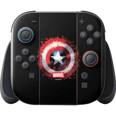 Marvel Captain America Star Shield Nintendo Switch 2 (2025) with Joy-Con Skin