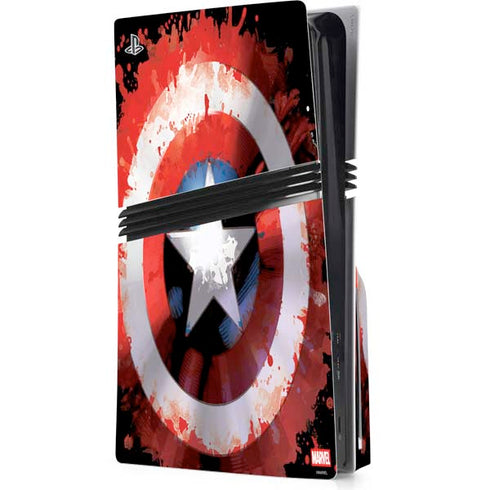 Marvel Captain America Star Shield PS5 Pro Disk Console Skin