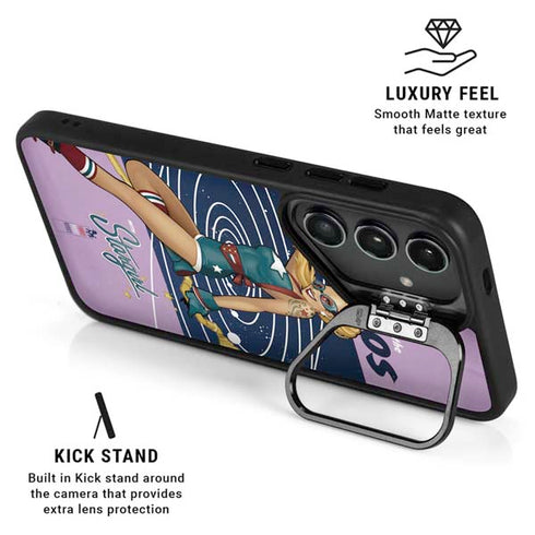 DC Comics Bombshells Stargirl- Field Guide to Cosmos Galaxy S25 Kickstand Case