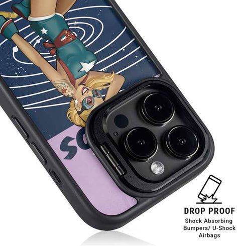 DC Comics Bombshells Stargirl- Field Guide to Cosmos iPhone 14 Pro Kickstand Case