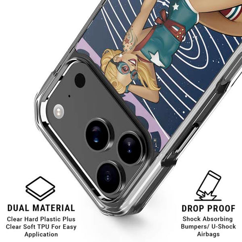 DC Comics Bombshells Stargirl- Field Guide to Cosmos iPhone 18 Pro Clear Case