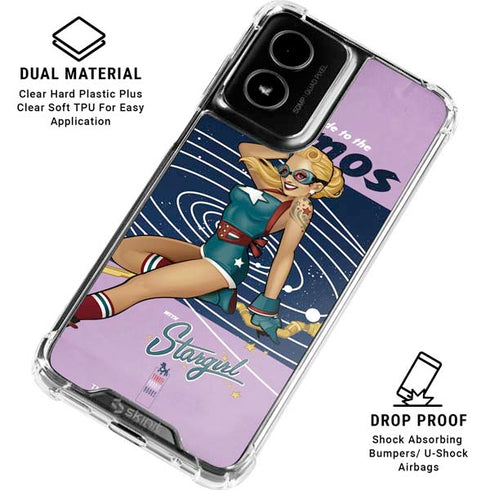 DC Comics Bombshells Stargirl- Field Guide to Cosmos Moto G Power 5G (2024) Clear Case