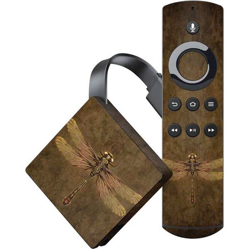 Steampunk & Gear Dragonfly by Brigid Ashwood Amazon Fire TV Skin