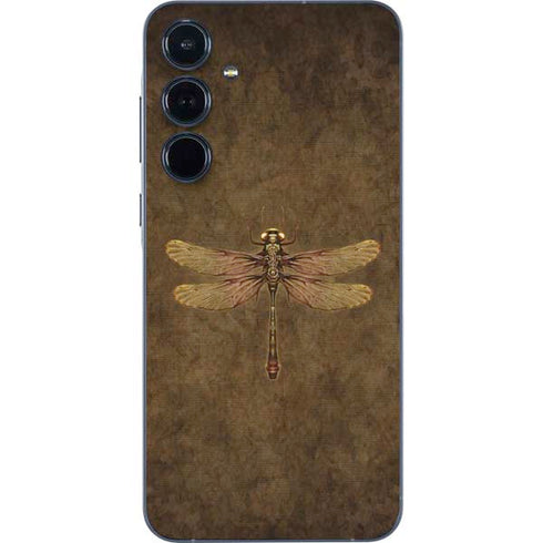 Steampunk & Gear Dragonfly by Brigid Ashwood Galaxy A35 5G Skin