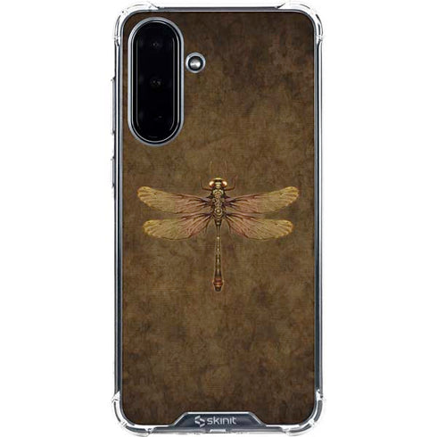 Steampunk & Gear Dragonfly by Brigid Ashwood Galaxy A36 5G Clear Case