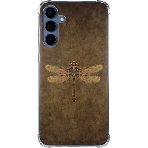 Steampunk & Gear Dragonfly by Brigid Ashwood Galaxy A55 5G Clear Case