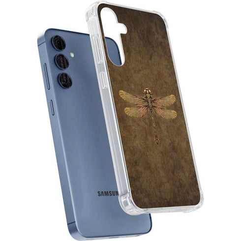 Steampunk & Gear Dragonfly by Brigid Ashwood Galaxy A55 5G Clear Case