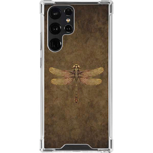 Steampunk & Gear Dragonfly by Brigid Ashwood Galaxy S23 Ultra Clear Case