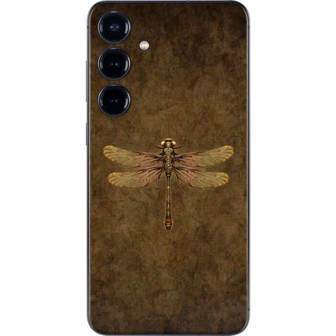 Steampunk & Gear Dragonfly by Brigid Ashwood Galaxy S25 Skin