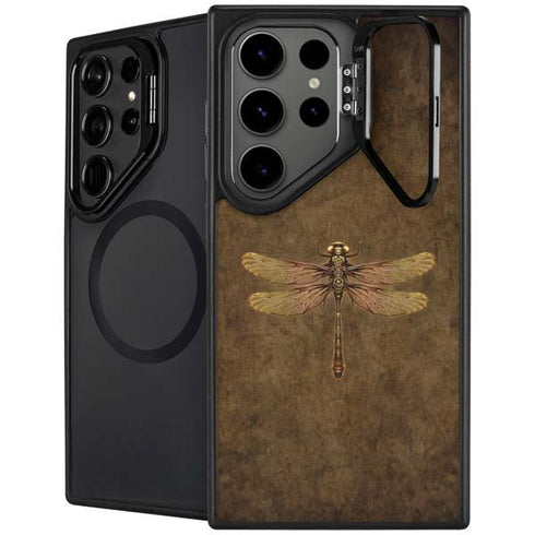 Steampunk & Gear Dragonfly by Brigid Ashwood Galaxy S25 Ultra Kickstand Case