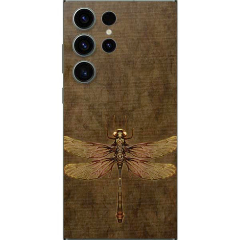 Steampunk & Gear Dragonfly by Brigid Ashwood Galaxy S25 Ultra Skin