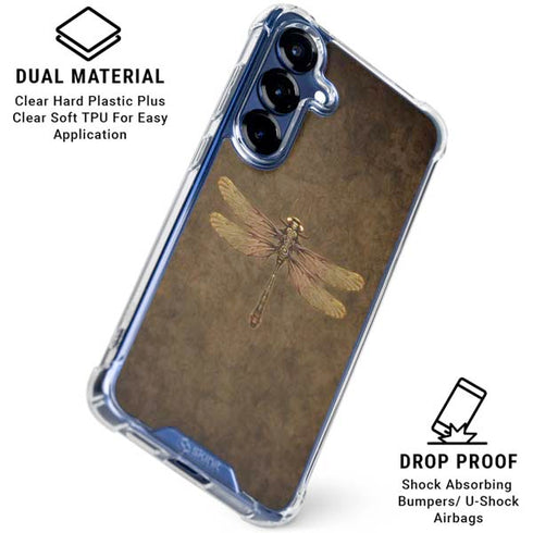 Steampunk & Gear Dragonfly by Brigid Ashwood Galaxy S25 Plus Clear Case