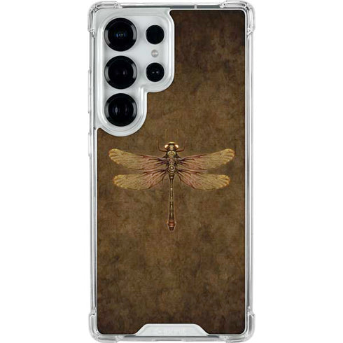 Steampunk & Gear Dragonfly by Brigid Ashwood Galaxy S25 Ultra Clear Case