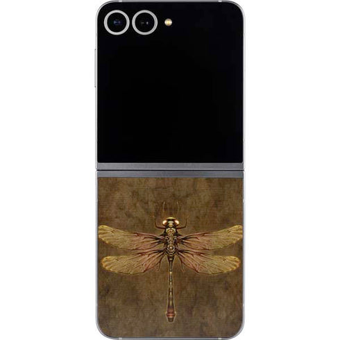 Steampunk & Gear Dragonfly by Brigid Ashwood Galaxy Z Flip6 Skin