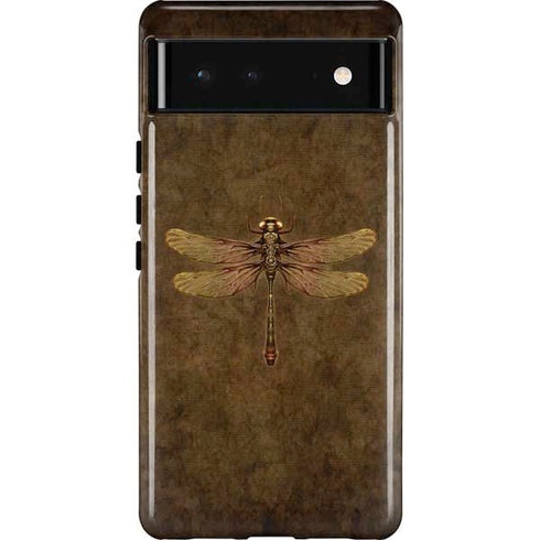 Steampunk & Gear Dragonfly by Brigid Ashwood Pixel Cases