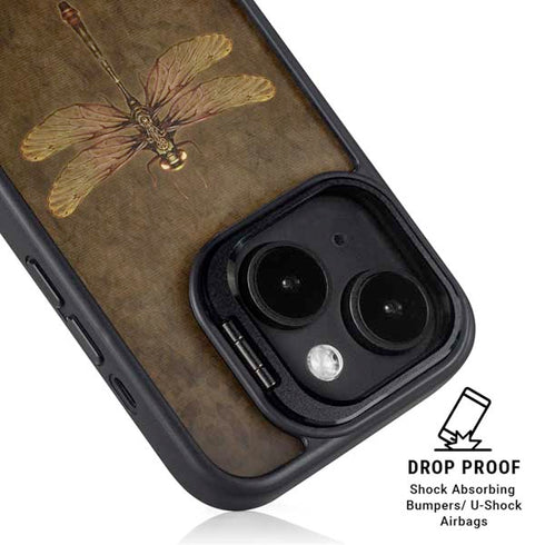 Steampunk & Gear Dragonfly by Brigid Ashwood iPhone 13 Kickstand Case