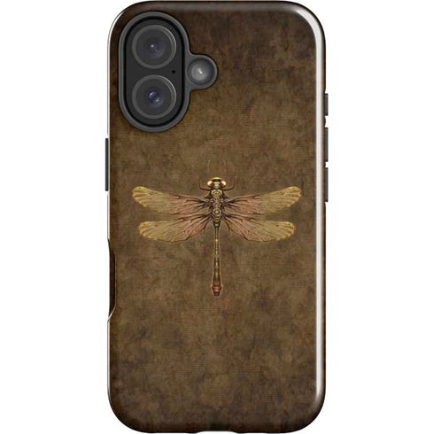 Steampunk & Gear Dragonfly by Brigid Ashwood iPhone 16 Impact Case