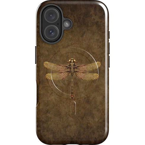 Steampunk & Gear Dragonfly by Brigid Ashwood iPhone 16 Magsafe Impact Case