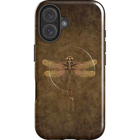 Steampunk & Gear Dragonfly by Brigid Ashwood iPhone 16 Plus Magsafe Impact Case