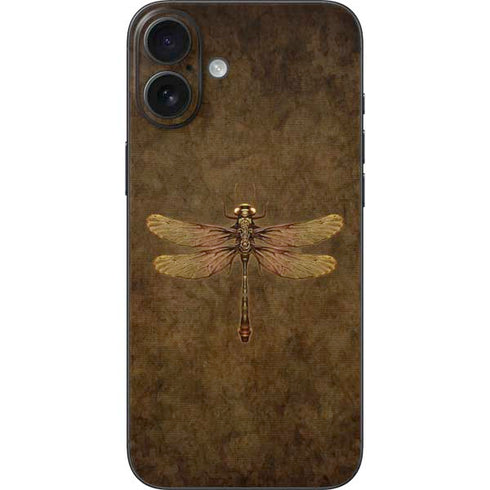 Steampunk & Gear Dragonfly by Brigid Ashwood iPhone 16 Plus Skin