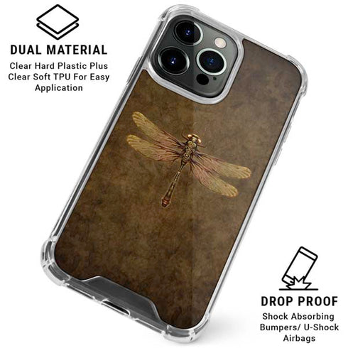 Steampunk & Gear Dragonfly by Brigid Ashwood iPhone 16 Pro Clear Case