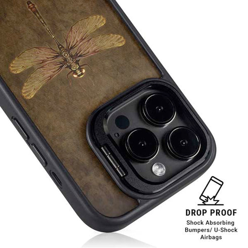 Steampunk & Gear Dragonfly by Brigid Ashwood iPhone 16 Pro Max Kickstand Case