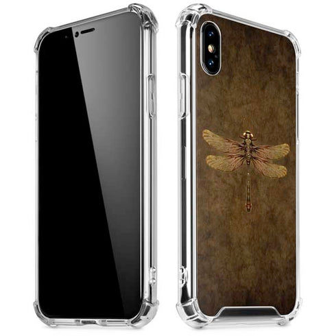 Steampunk & Gear Dragonfly by Brigid Ashwood iPhone X/XS Clear Case