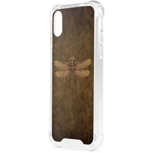 Steampunk & Gear Dragonfly by Brigid Ashwood iPhone XS Clear Case