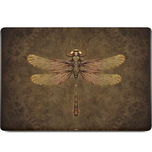 Steampunk & Gear Dragonfly by Brigid Ashwood MacBook Skins