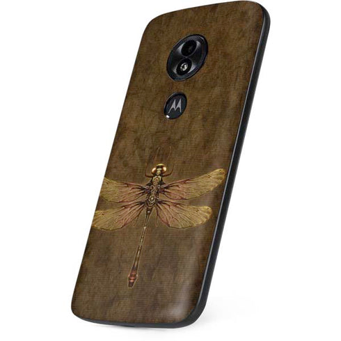 Steampunk & Gear Dragonfly by Brigid Ashwood Moto E5 Play Skin