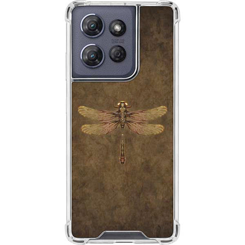Steampunk & Gear Dragonfly by Brigid Ashwood Moto G Play 5G (2025) Clear Case