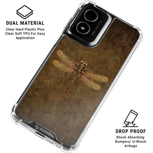 Steampunk & Gear Dragonfly by Brigid Ashwood Moto G Power 5G (2024) Clear Case
